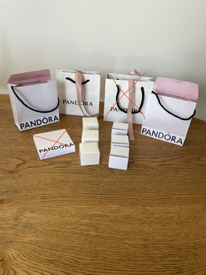 Pandora σετ συσκευασίας δώρου με 6 μικρά κουτιά για charms και 3 χάρτινες σακούλες