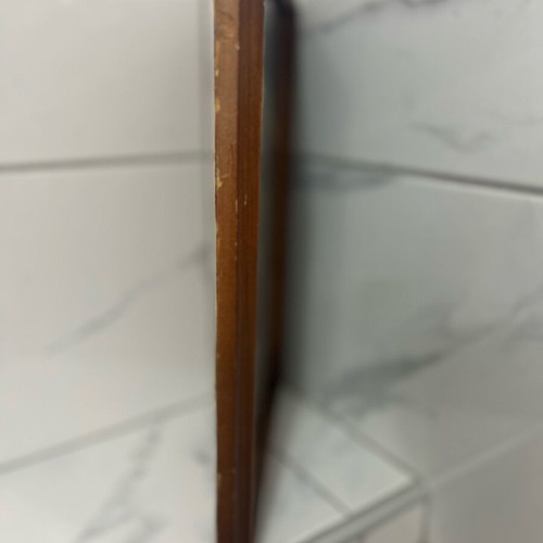 Μαντόνα Ζωγραφική σε Δαντέλα Ιερή Τέχνη Cantù Κορνίζα Vintage από τα μέσα του 20ού αιώνα