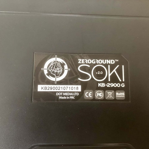 Zeroground keyboard used, wired with USB