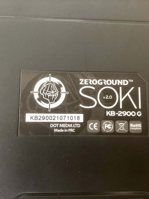 Zeroground keyboard used, wired with USB