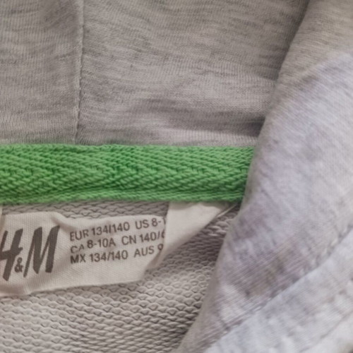H&M children's zip-up hoodie jacket like new, ages 8-10