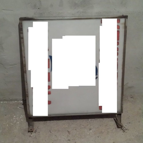 Double-sided lighted signs used, set of 2 pieces