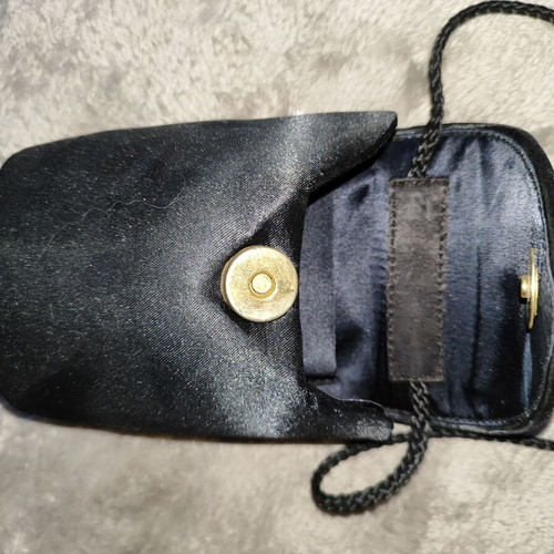 Vintage Black Satin Shoulder Bag like new