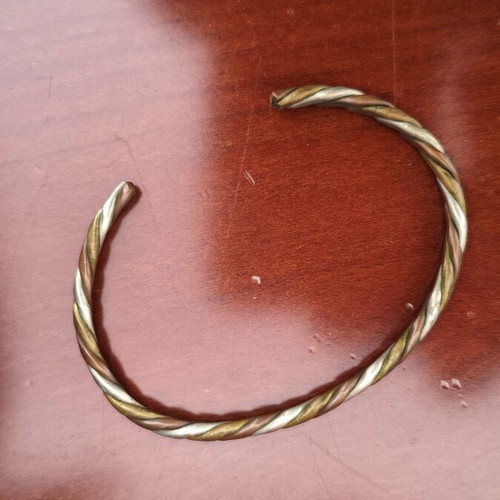 Vintage bracelet in silver, bronze and gold
