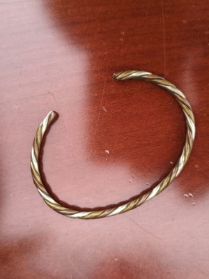 Vintage bracelet in silver, bronze and gold