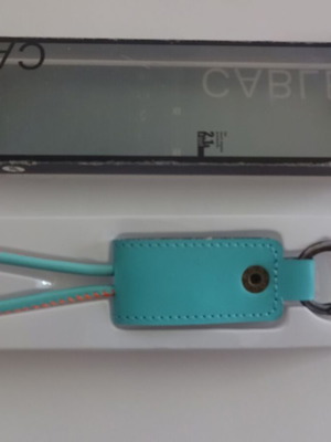 Keychain with Type C Cable new, leather
