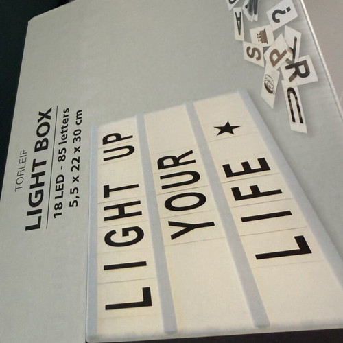 Lightbox with 85 letters, new