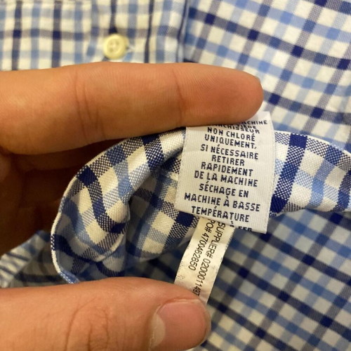 Ralph Lauren Oxford long sleeve shirt, blue white checked, size L