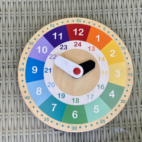 Wooden Educational Clock like new for Learning Time