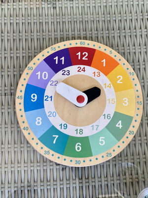 Wooden Educational Clock like new for Learning Time