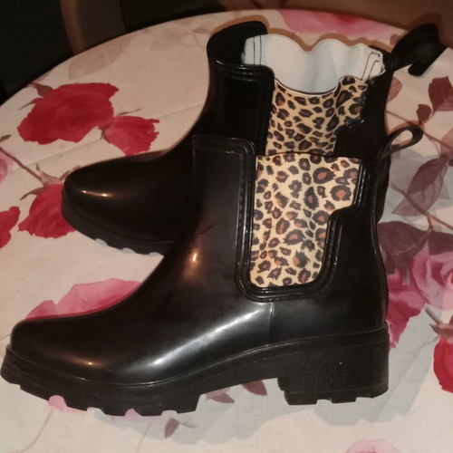 A-Cold-Wall black boots with leopard details, size 40