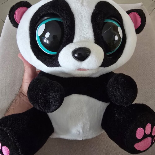 AS Plush Panda Bear used, interactive toy 32 cm