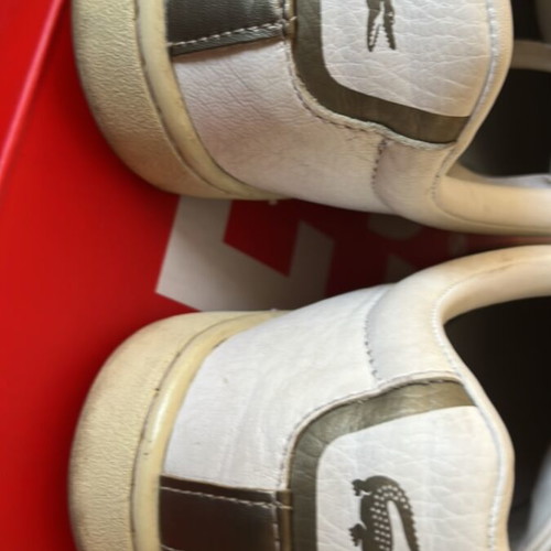 Lacoste sneakers size 39 used, white