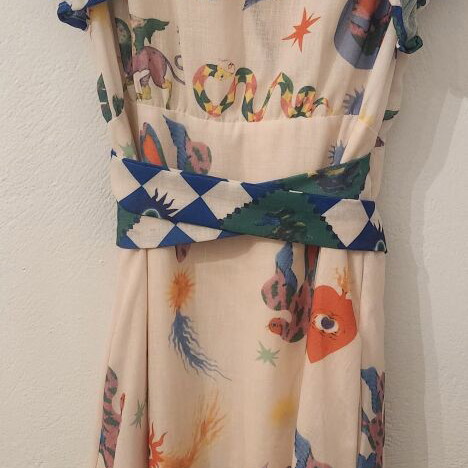Purple Queen Paris Art Print Wrap Dress like new, colorful