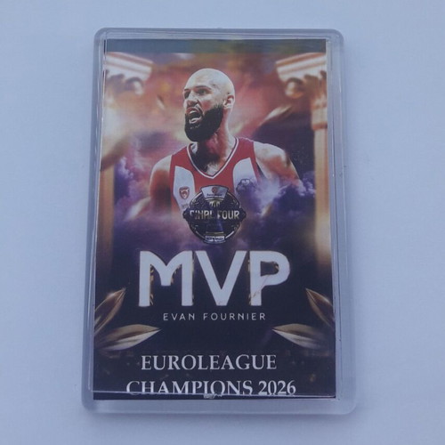 Olympiacos Basketball Champions of Europe Fournier Magnet new