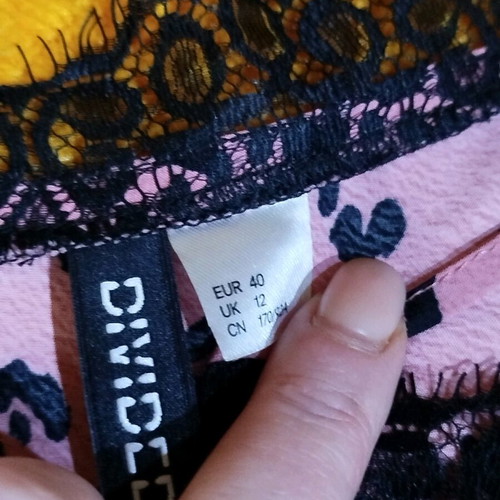 Lace blouse H&M pink like new, size L