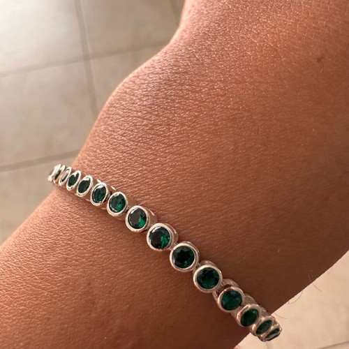 Women's bracelet new, green and gold