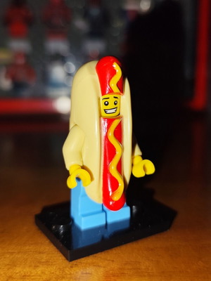 Hot Dog Man minifigure like new with stand