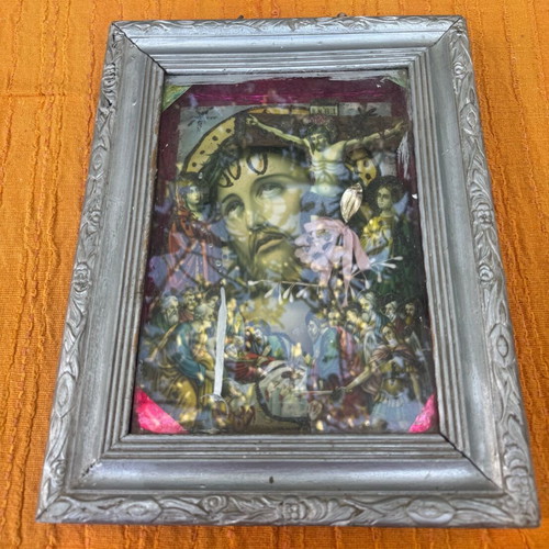 Old multiperson collectible religious icon like new