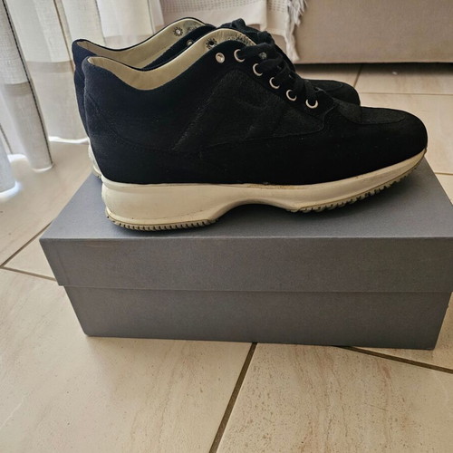 Hogan Interactive Leather Sneakers size 39.5 like new black