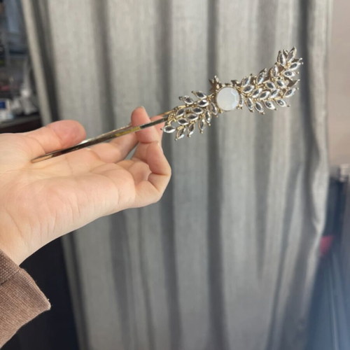 Ancient Greek Headband like new, gold and silver leaves