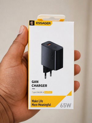 Essager ES-CD65 65W GaN wall charger USB-C USB-A PD 3.0 PPS QC 4.0