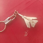 Fighter plane keychain like new, metal
