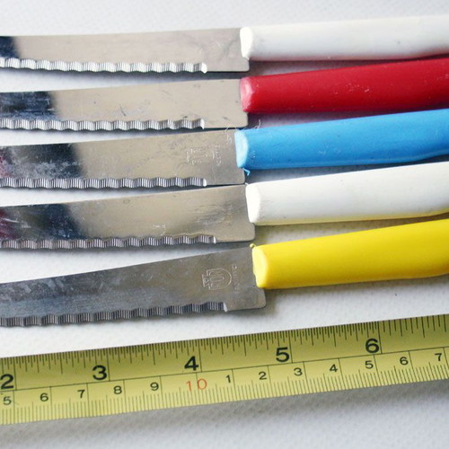 Vintage 70's ROR Rostfrei German kitchen knives set of 5 new