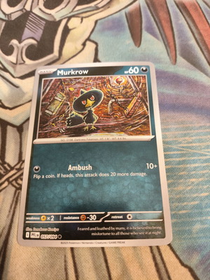 Murkrow Reverse Holo Pokemon Card like new, Phantasmal Flames