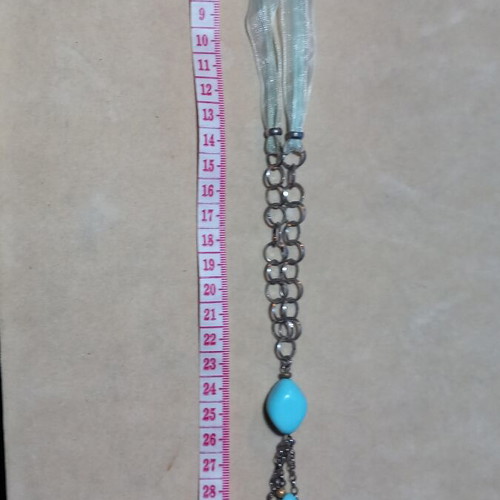 Silver necklace with turquoise stones new