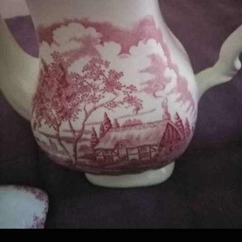 Myotts Staffordshire The Brook large teapot like new, vintage porcelain