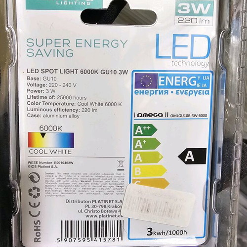 GU10 LED bulbs new, pack of 4