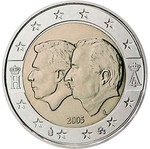 Βέλγιο 2 Ευρώ 2005 UNC αναμνηστικό νομίσματος οικονομικής ένωσης με Λουξεμβούργο