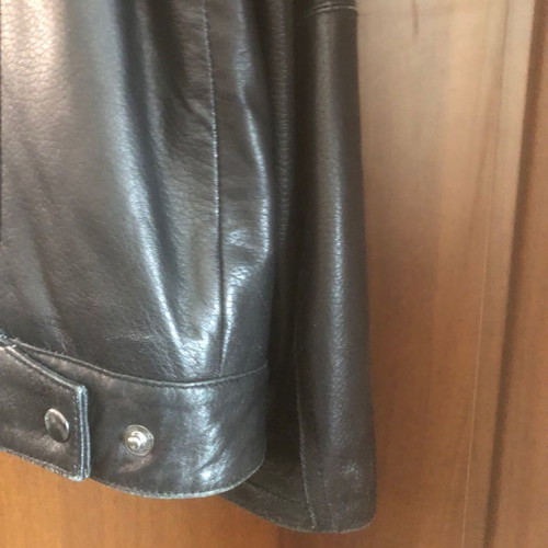 Leather jacket used, black, size L to XL