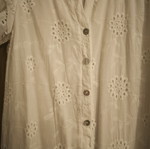 Λευκό maxi φόρεμα broderie ύφους μέγεθος 2XL σαν καινούργιο