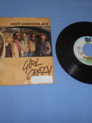 Girl Crazy Hot Chocolate vinyl used, 45 rpm record