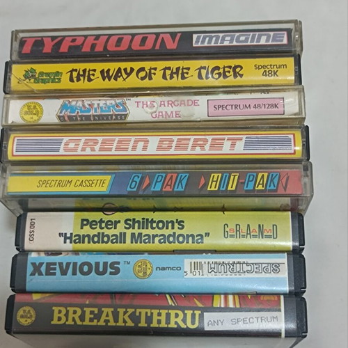Sinclair Spectrum 48/128 game cassette pack of 8