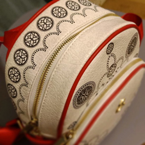 Axel backpack new, white with red details