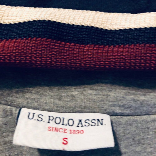 U.S. Polo Assn. men's cardigan used, size S, gray and blue