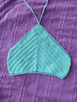 Boho crochet handmade top like new, size S