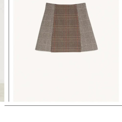 Sandro short checked skirt new