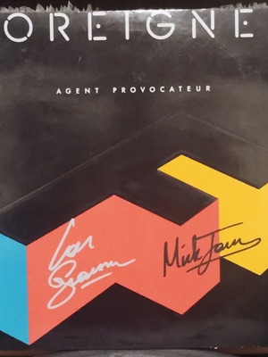 Foreigner Agent Provocateur LP 1984 signed by Lou Gramm and Mick Jones used, rock