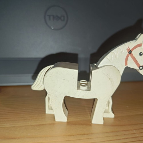 Lego vintage white horse used with wear