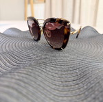 AnaHikmann sunglasses used, brown and gold