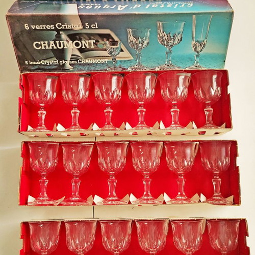 Κρυστάλλινα ποτήρια Cristal d'Arques Chaumont, 18 άθικτα, καινούργια