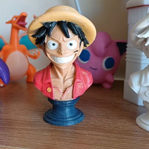 Luffy 3D printed figure like new, hand-painted PLA