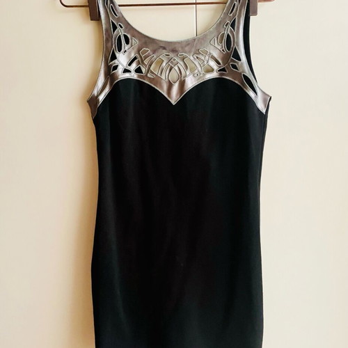 Miss Selfridge Little Black Dress Medium-Large like new with silver bust