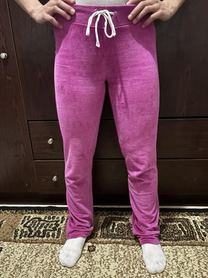 Pink velour flare pants Orchestra used