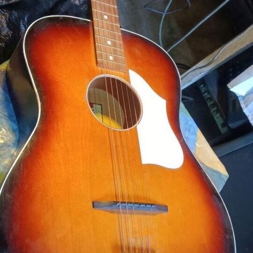 Egmond Holland acoustic guitar used, vintage with soft case and strap option