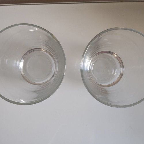 Set of 2 small glass jars like new, 8cm